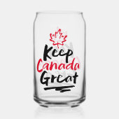 Houd Canada geweldig! Canadian Maple Leaf Make Aga Blikvorm Glas (Achterkant)