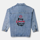 Houd Canada geweldig! Canadian Maple Leaf Make Aga Denim Jacket (Achterkant)