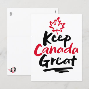 Houd Canada geweldig! Canadian Maple Leaf Make Aga Feestdagenkaart