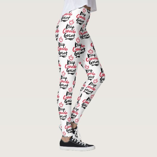 Houd CANADA Groot!  Canadese Esblad Laat Weer Groo Leggings (Rechts)