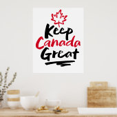 Houd CANADA Groot!  Canadese Esblad Make Again Poster (Keuken)