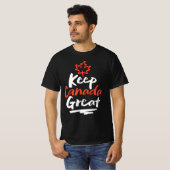Houd CANADA Groot! Canadese Esblad Make Again T-shirt (Voorkant volledig)