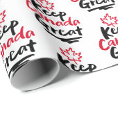 Houd CANADA Groot! Canadese Esdoornblad Maak Het Cadeaupapier (Rol Hoek)