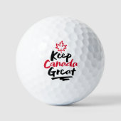 Houd CANADA Groot!  Canadese Esdoornblad Maak Het  Golfballen (Voorkant)