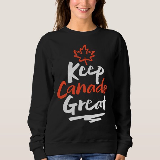 Houd CANADA Groot! Canadese Esdoornblad Maak Weer Trui (Voorkant)