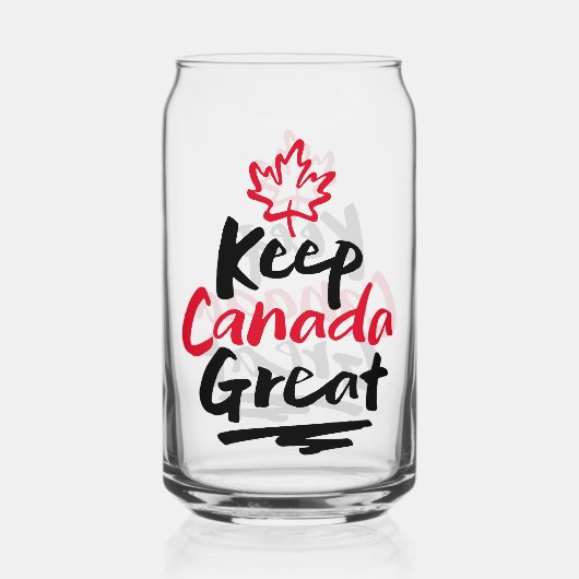 Houd CANADA Groot! Canadese Esdoornblad Make Agai Blikvorm Glas (Voorkant)