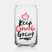 Houd CANADA Groot! Canadese Esdoornblad Make Agai Blikvorm Glas (Achterkant)