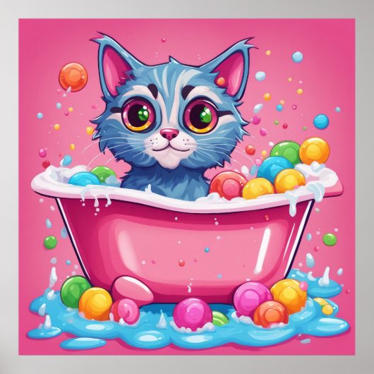 Houd Cat design of ontwerp je eigen Poster (Voorkant)