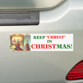 HOUD CHRIST IN CHRISTMAS BUMPERSTICKER (Op auto)