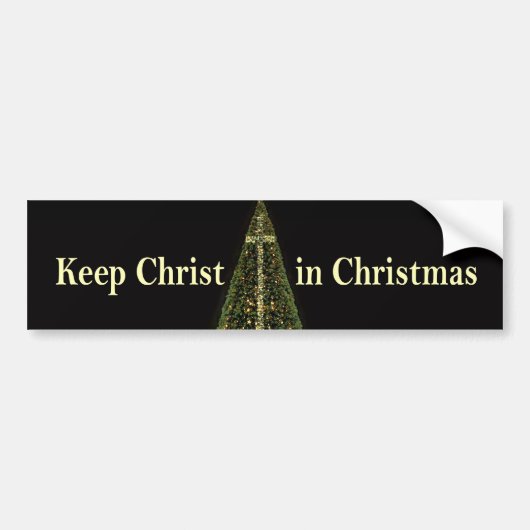 HOUD CHRIST IN CHRISTMAS-bumpersticker Bumpersticker (Voorkant)