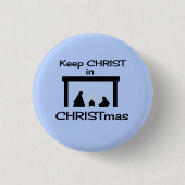 Houd Christ in Christmas Button / Pin klein (Voorkant)