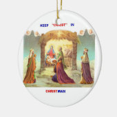 HOUD CHRIST IN CHRISTMAS-ORNAMENS KERAMISCH ORNAMENT (Links)
