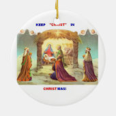 HOUD CHRIST IN CHRISTMAS-ORNAMENS KERAMISCH ORNAMENT (Achterkant)
