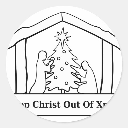 Houd Christ uit de kerstdagen, Sticker (Voorkant)