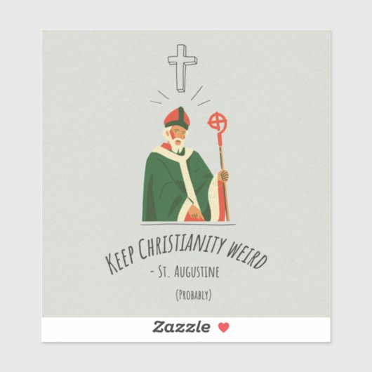 Houd christendom raar vinyl Sticker (Vel)