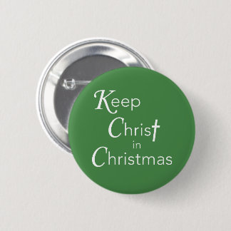 Houd Christus in de Button van Kerstmis, Rond