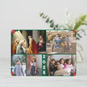 Houd Christus in de Kaart van de Kerstfamilie (Staand voorkant)