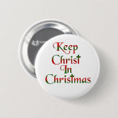 Houd Christus in kerstbadges / Buttonnen Ronde Button 5,7 Cm (Voorkant /achterkant)