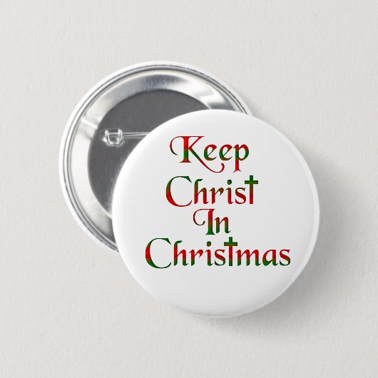 Houd Christus in kerstbadges / Buttonnen Ronde Button 5,7 Cm (Voorkant /achterkant)