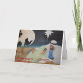 Houd Christus in Kerstmis Feestdagen Kaart (Achterkant)