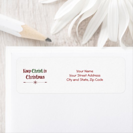 Houd Christus in Kerstmis Quote Etiket (Insitu)