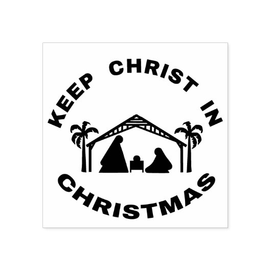 HOUD CHRISTUS IN KERSTMIS Rubberen stempel (Afrduk)