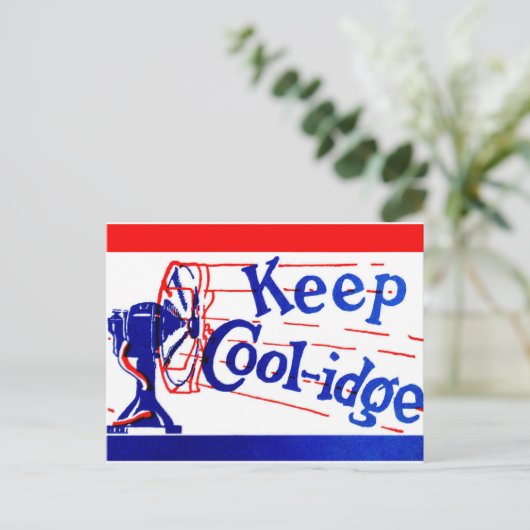 Houd Coolidge met Silen Cal Coolidge Briefkaart (Staand voorkant)