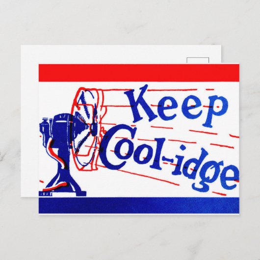 Houd Coolidge met Silen Cal Coolidge Briefkaart (Voorkant / Achterkant)