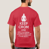 Houd Crom en sla uw vijand op T-shirt (Achterkant)