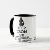 Houd Crom en verpletter uw vijanden Mok (Voorkant links)