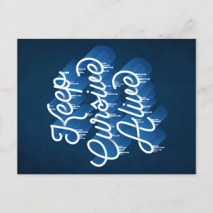 Houd Cursief live / Briefkaart