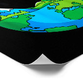 Houd de aarde groen dag planeet milieubewustzijn poster (Hoek)