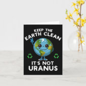 Houd de aarde schoon het is niet Uranus Klimaatver Kaart (Gele Bloem)