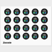 Houd de aarde schoon, niet haar uraniumomgeving ronde sticker (Vel)