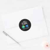 Houd de aarde schoon, niet haar uraniumomgeving ronde sticker (Envelop)