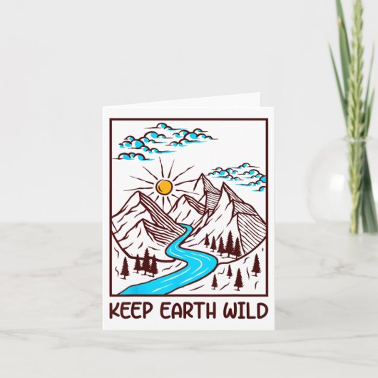 Houd de aarde wild klimaatverandering opwarming va kaart (Voorkant)