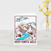 Houd de aarde wild klimaatverandering opwarming va kaart (Gele Bloem)