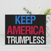 Houd de Amerikaanse Trumpless I Kaart (Staand voorkant)