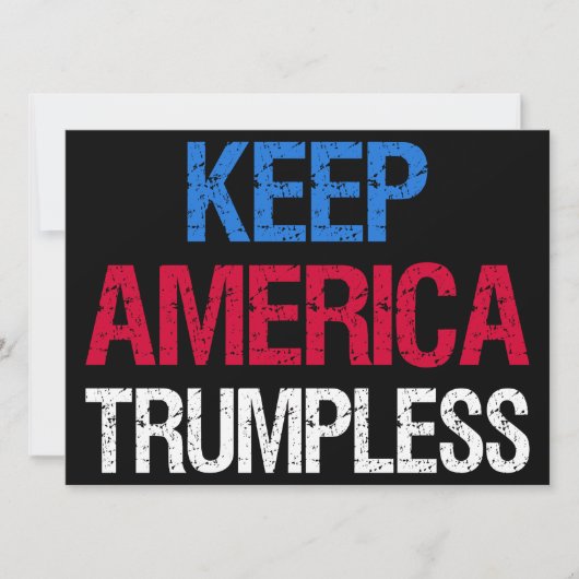 Houd de Amerikaanse Trumpless I Kaart (Voorkant)