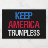 Houd de Amerikaanse Trumpless I Sparkling Wijnetiket (Enkel label)