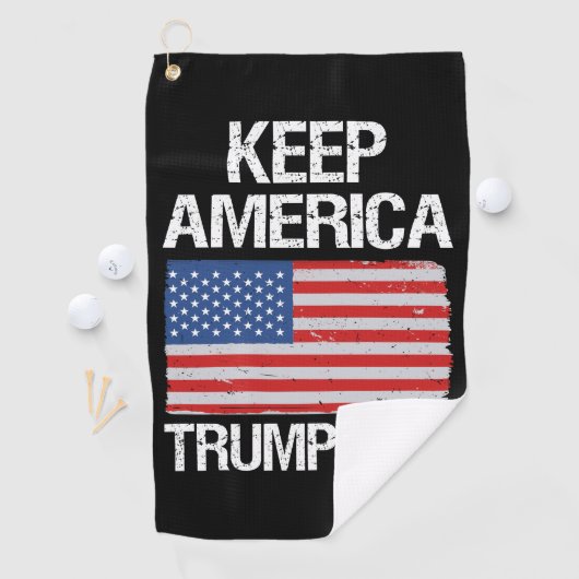 Houd de Amerikaanse Trumpless III Golfhanddoek (Insitu)