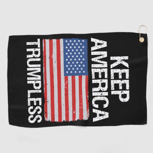 Houd de Amerikaanse Trumpless III Golfhanddoek (Horizontaal)