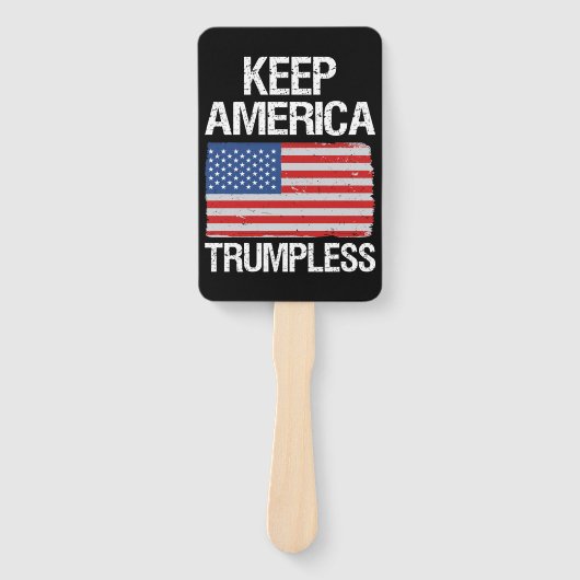 Houd de Amerikaanse Trumpless III Handwaaier (Voorkant)