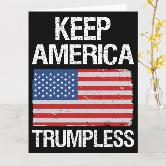 Houd de Amerikaanse Trumpless III Kaart (Gele Bloem)