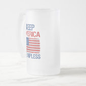 Houd de Amerikaanse Trumpless III Matglas Bierpul (Voorkant links)