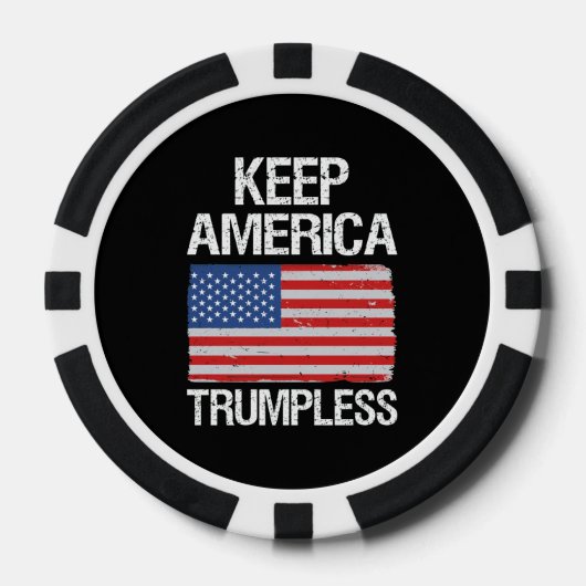 Houd de Amerikaanse Trumpless III Poker Chips (Voorkant)