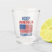 Houd de Amerikaanse Trumpless III Shot Glas (Voorkant)