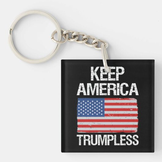 Houd de Amerikaanse Trumpless III Sleutelhanger (Voorkant)