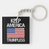 Houd de Amerikaanse Trumpless III Sleutelhanger (Achterkant)
