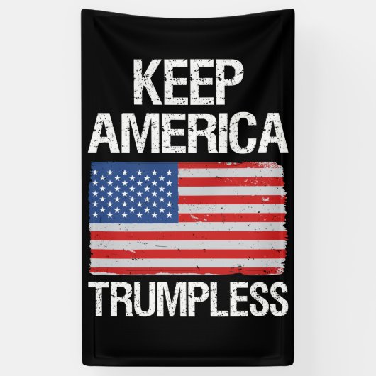 Houd de Amerikaanse Trumpless III Spandoek (Verticaal)
